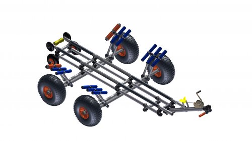 RIB Trax 1x4 EuroTrax Trolley For Bigger Inflatables Up To 250 Kg 551 Lbs .163p 